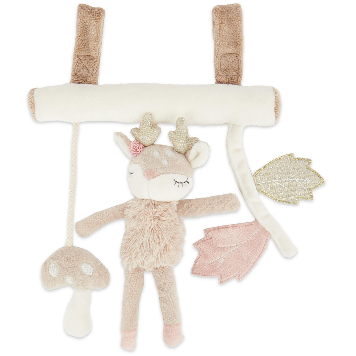 KINDERWAGEN Kette Design Reh - ab Geburt - Beige, Textil (21/30cm) - Bieco Spielwaren