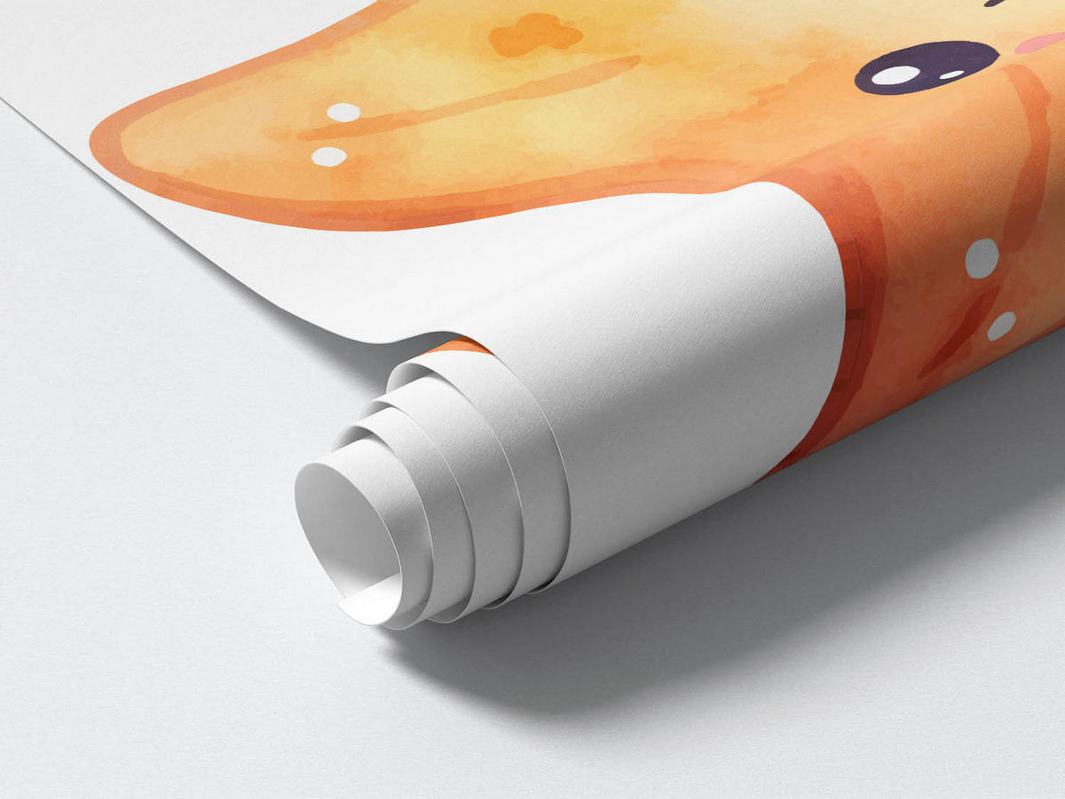 WANDAUFKLEBER 130x141cm - Lächelnder Seestern - Multicolor, Kunststoff (130/141/0.1cm) - Wallfluent