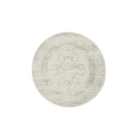 VINTAGE-TEPPICH Sia ø 120 cm rund - Taupe/Creme, Kunststoff (120/120cm) - benuta