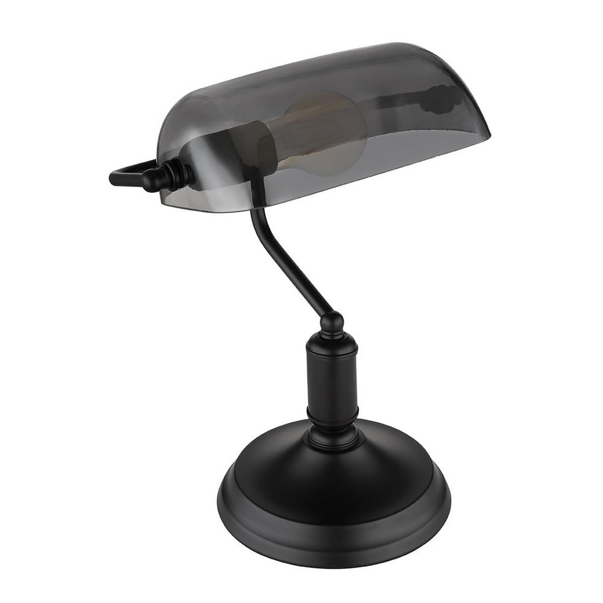 LED TISCHLEUCHTE Antique Schwarz - Schwarz, Glas (25/18/32cm) - Globo Lighting