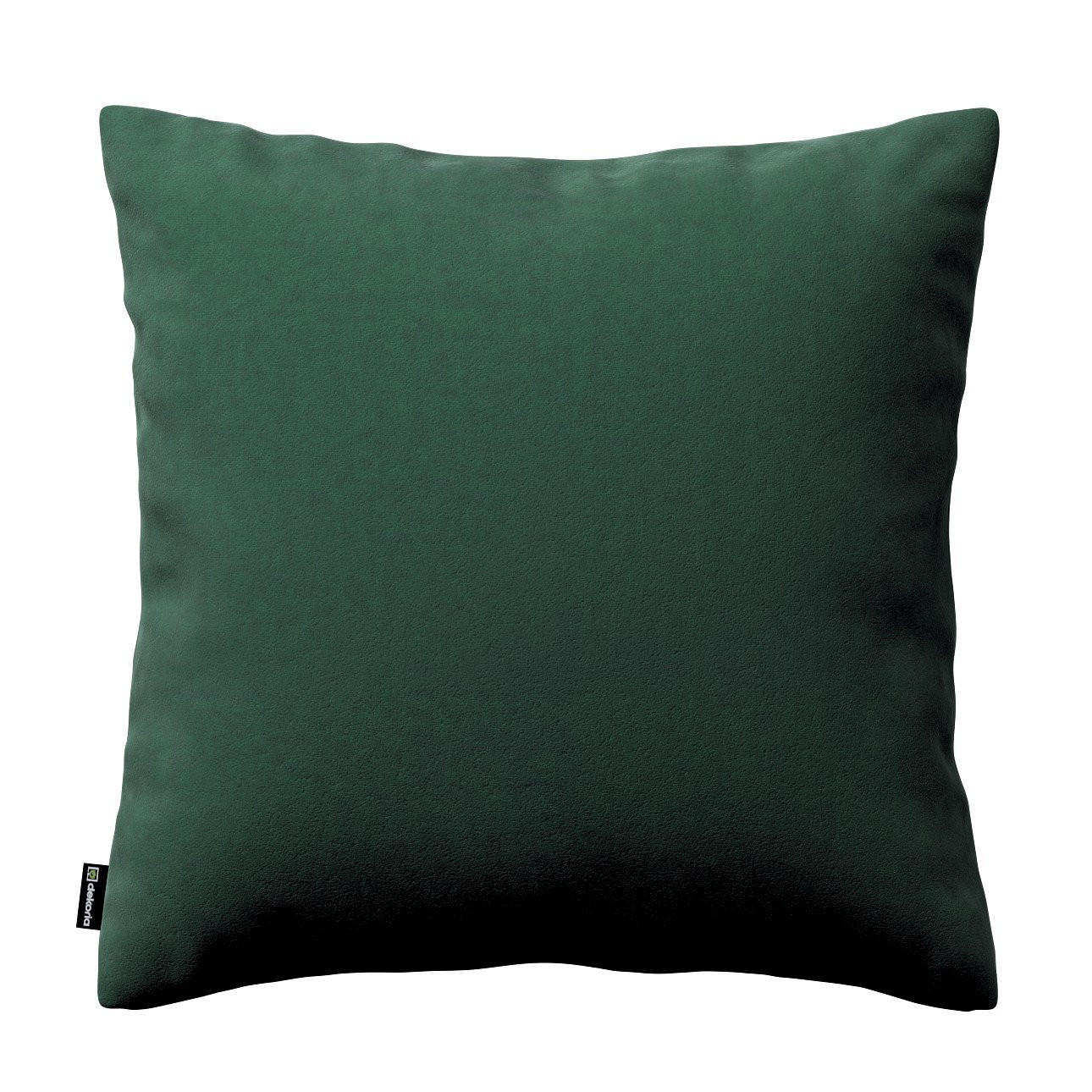 KISSENHÜLLE Velvet dunkelgrün, 43x43cm - Dunkelgrün, Textil (43/43cm) - Dekoria
