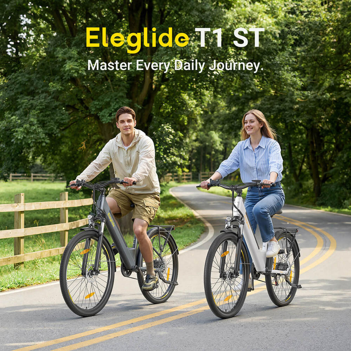 E-BIKE Eleglide T1 ST – Extensive 100 km Reichweite & herausnehmbarer Akku - Grau, Metall (78cm)