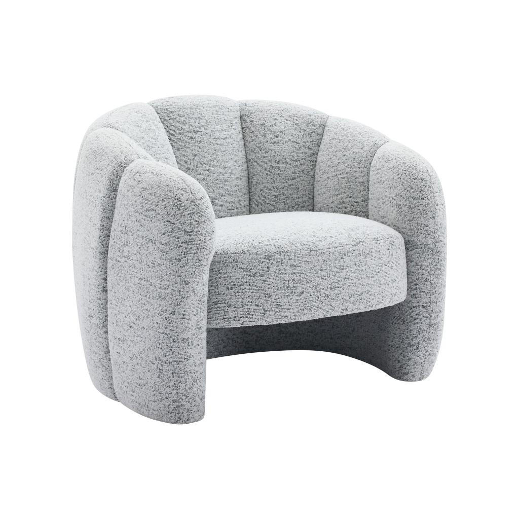 Thumbnail - Vente-Unique Muschelsessel, Grau, Textil, Uni, 1-Sitzer, 76x73x93 cm, Wohnzimmer, Sessel, Polstersessel