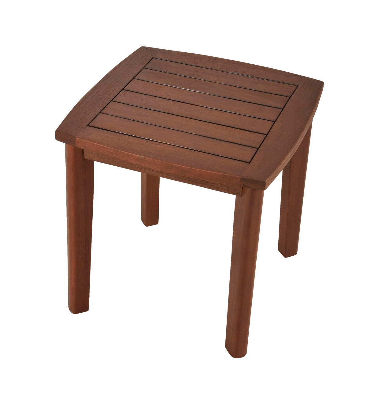 OUTDOOR-SCHAUKELSTUHL Mainz mit Beistelltisch Dunkelbraun Gartenstuhl - Dunkelbraun, Holz (45/45/45cm) - DELUKE