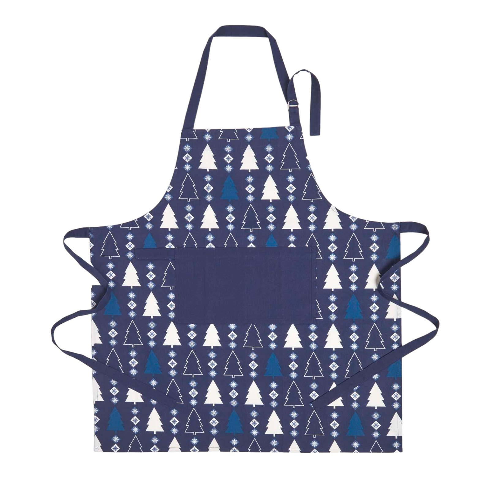 WEIHNACHTSSCHÜRZE Winterland, 100% Baumwolle - Blau, Textil (80/85cm) - Homescapes