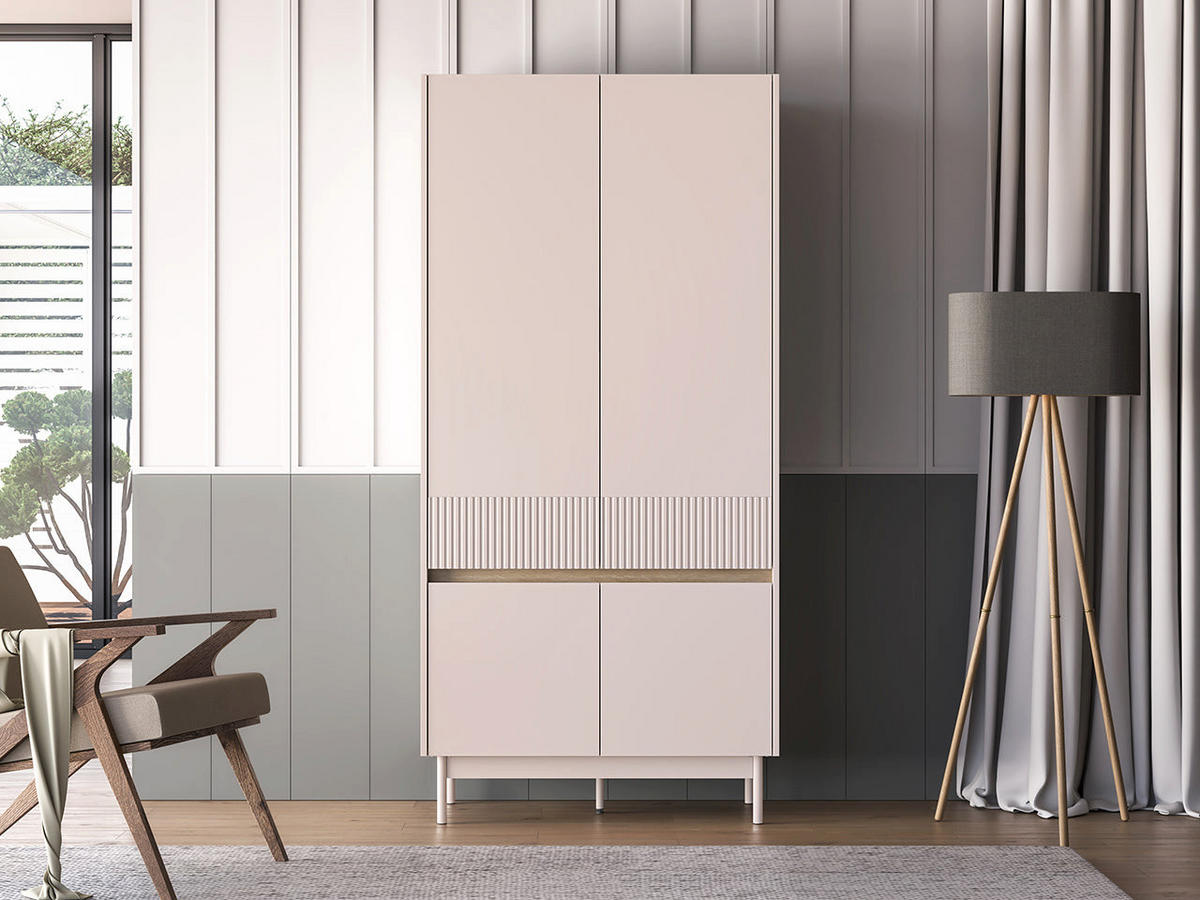 KLEIDERSCHRANK – 92 cm – Dunea – Eichefarben - Eichefarben, Holzwerkstoff (92/193/53cm) - hi-markt