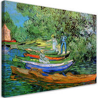 WANDBILD ufer der oise in auvers v. van Gogh - Multicolor, Textil (60/40cm) - Feeby