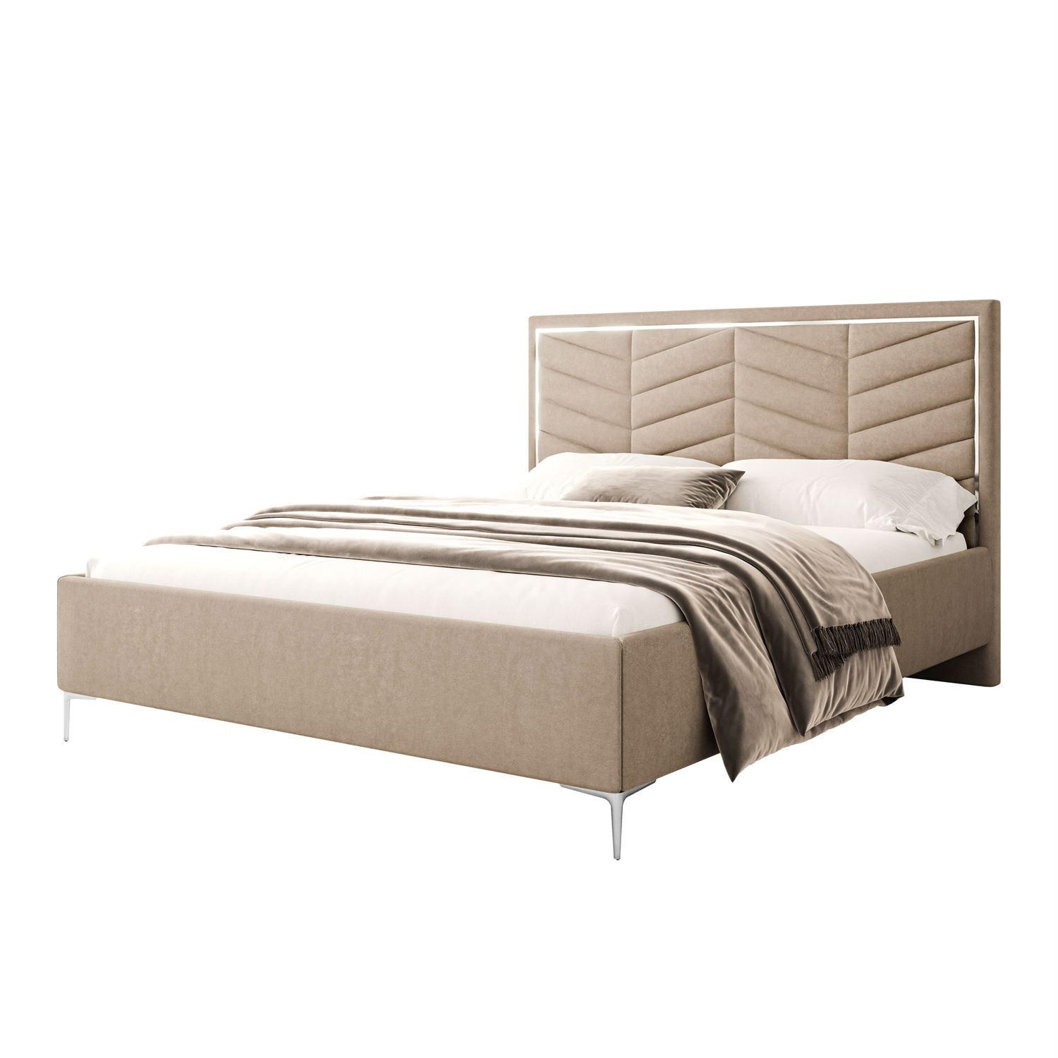 Lookway Polsterbett Beige 180x200 cm