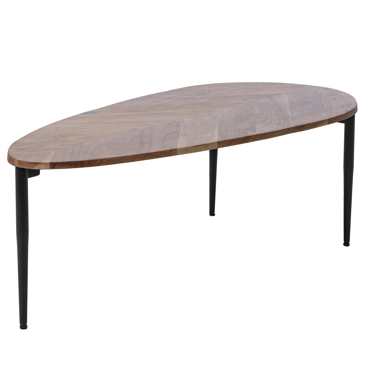 HOME24 Couchtisch CONDIS 2-teilig - Schwarz/Weiß, Holz/Stein (50/110/35cm) - home24
