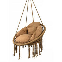 HÄNGESESSEL BLISS Braun, mit Kissen - Braun, Metall (80/120/61cm) - Bettso