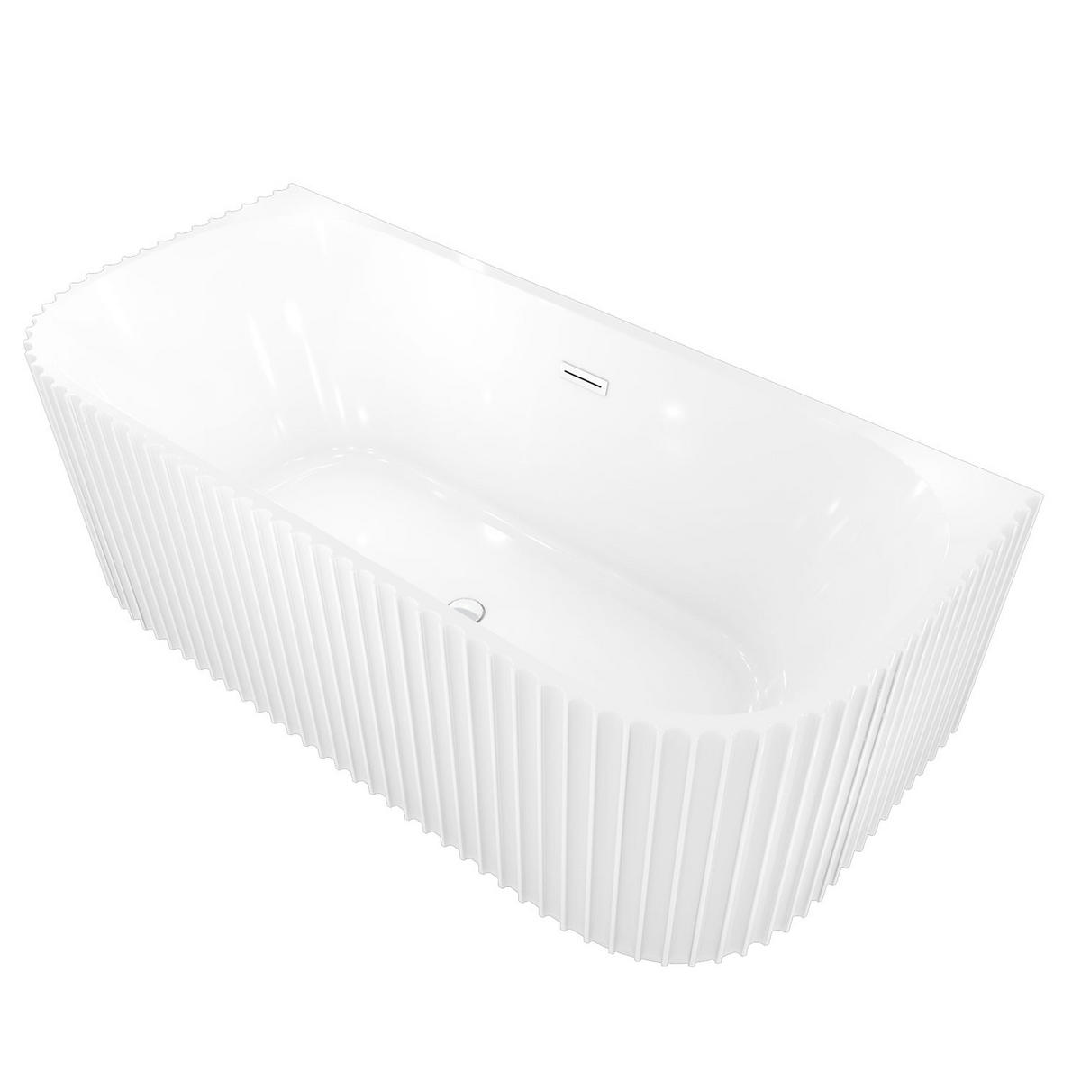 BADEWANNE freistehend F07 170x80cm - Weiß, Glas/Kunststoff (80/58/170cm) - AcquaVapore by Sandra Jentho