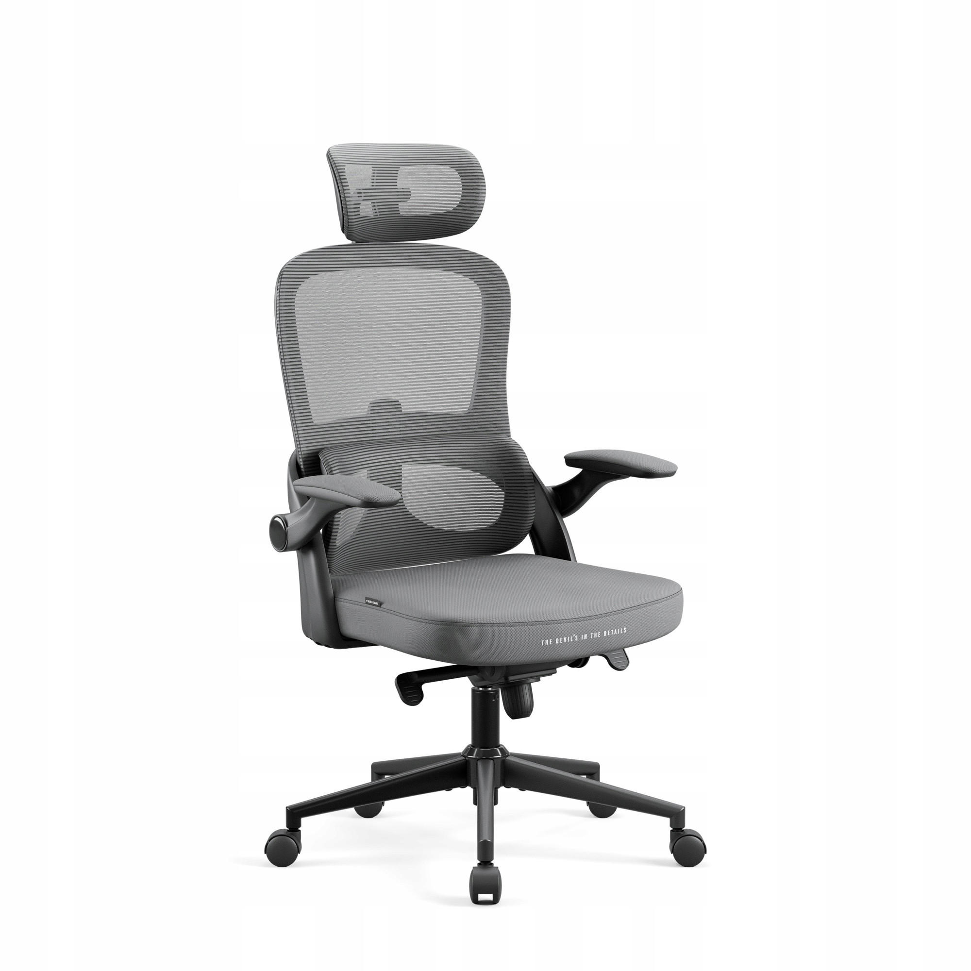 BÜROSTUHL V-LIGHT - Grau, Textil (70/102/48cm) - Diablo Chairs