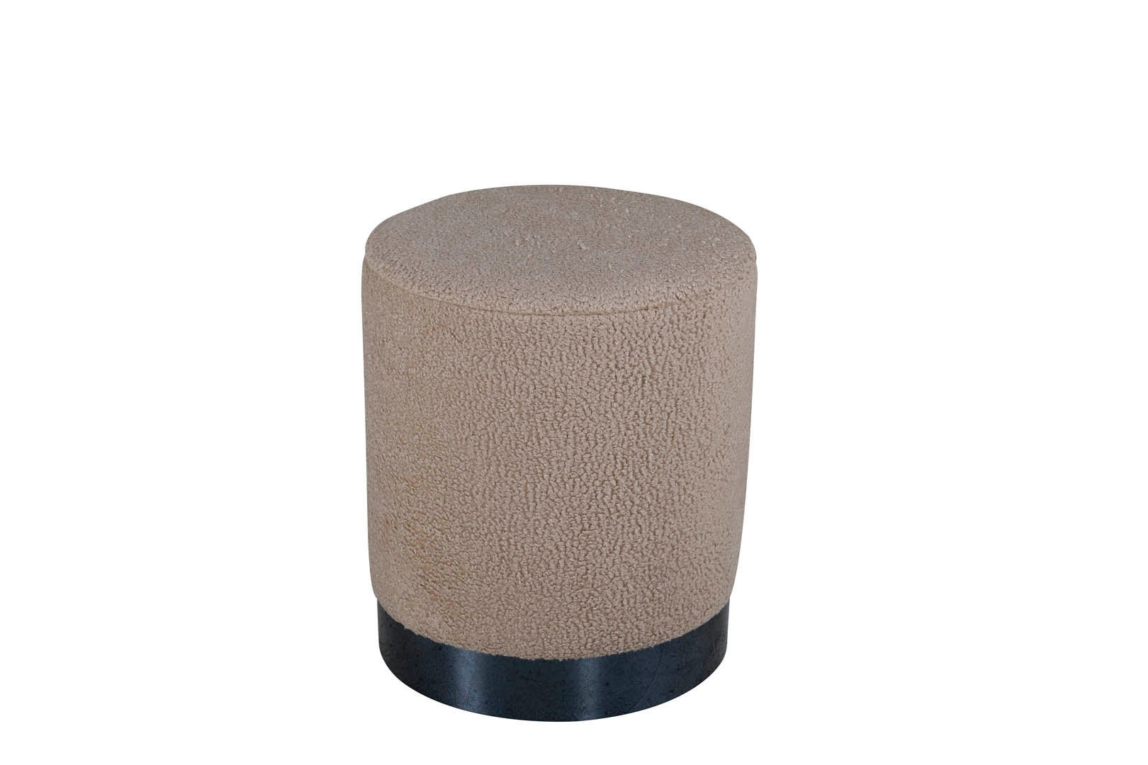 POUF beige schwarz - Beige, Holzwerkstoff (35/43/35cm) - ebuy24