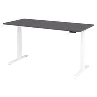 SCHREIBTISCH elektrisch XDKB 80/180/74 cm in Graphitfarben/Weiß - Graphitfarben/Weiß, Holzwerkstoff (80/180/74cm) - bümö