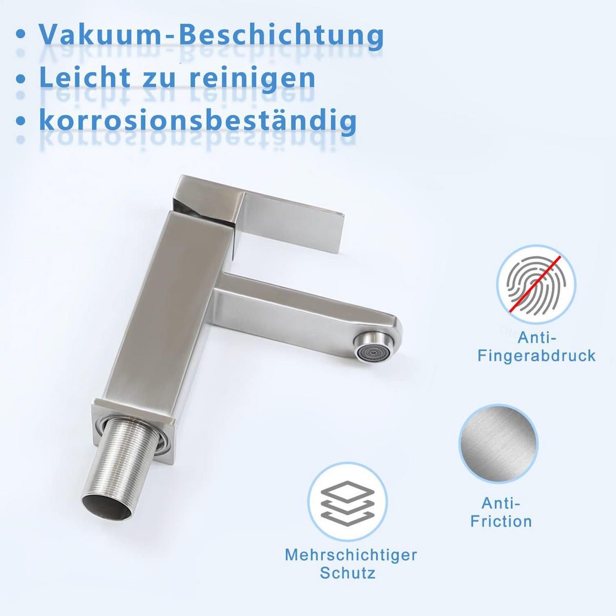 WASCHTISCHARMATUR Fairbanks 17.3/10/17.4 cm - Silberfarben, Metall (10/17.4/17.3cm) - Nettlife