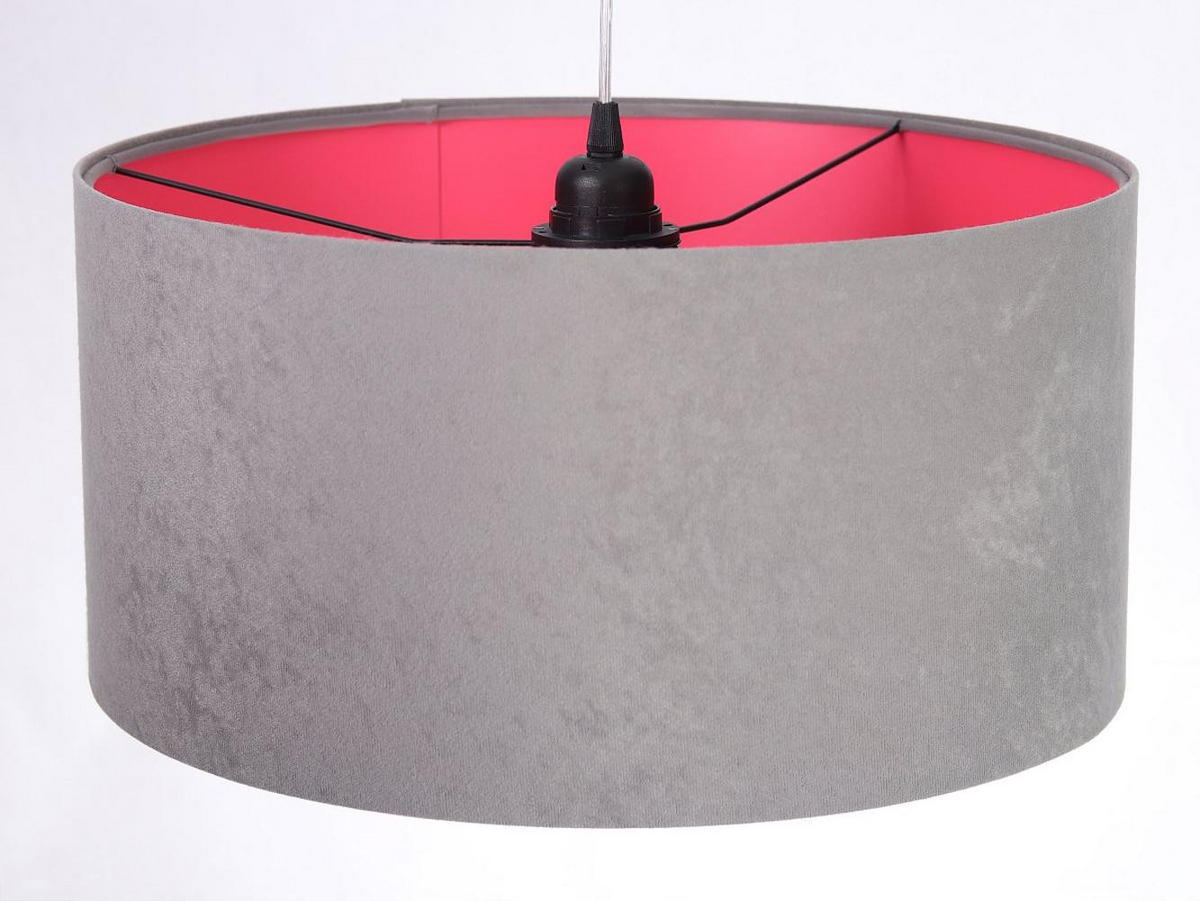 HÄNGELEUCHTE Grau 40/20 cm - Pink/Grau, Kunststoff (40/0.6/20cm) - ONZENO