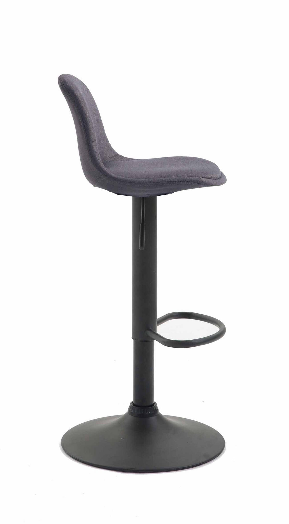 BARHOCKER Kilian, Gestell schwarz, Stoff Dunkelgrau - Dunkelgrau/Schwarz, Textil/Metall (39/100/43cm) - TPFLiving