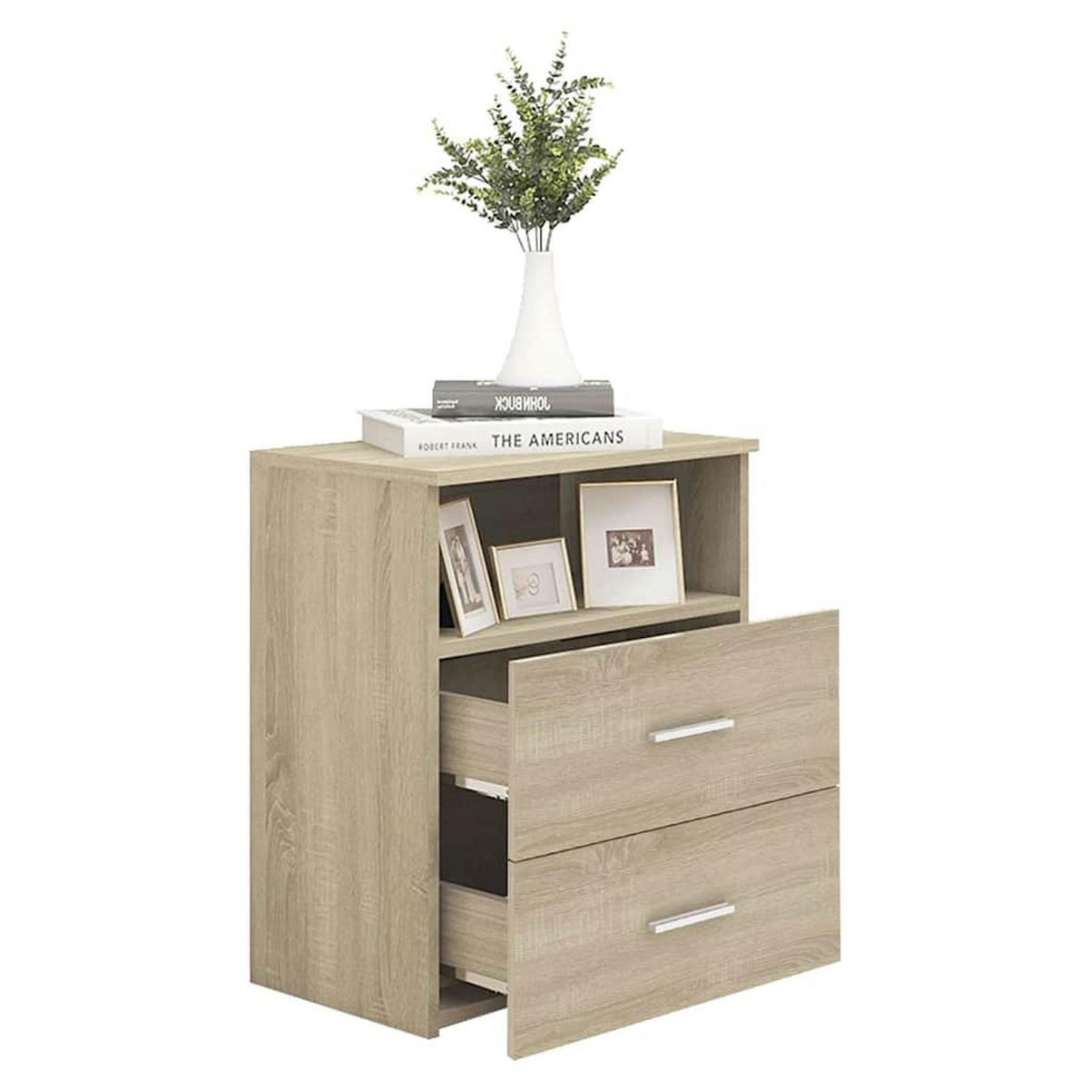 NACHTTISCH Sonoma-Eiche 50/32/60 Cm - Hellbraun, Holzwerkstoff (32/60/50cm) - vidaXL