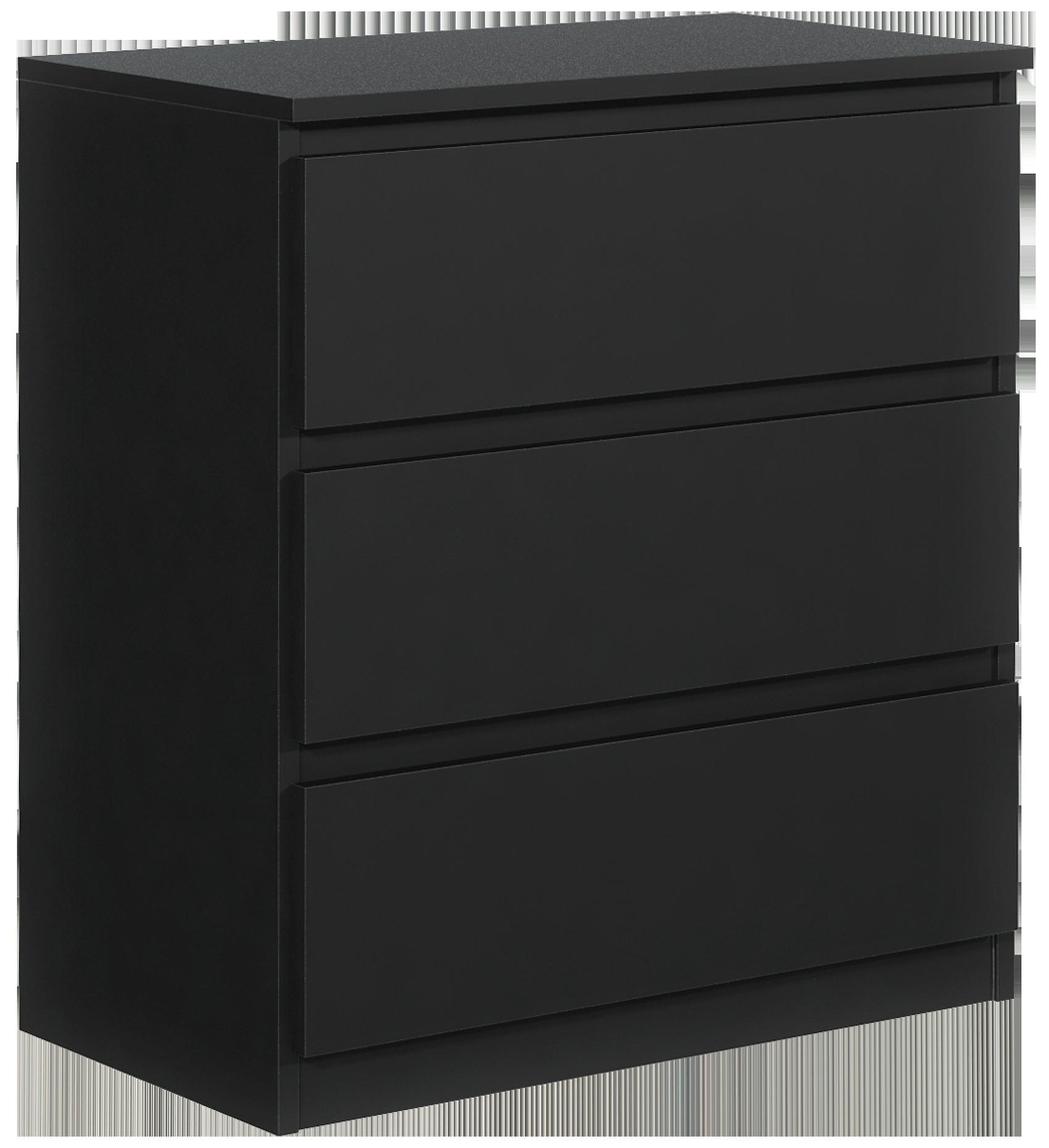 KOMMODE Schwarz 70/79/39 - Schwarz, Holzwerkstoff (70/79/39cm) - RAUMHIRSCH FURNITURE