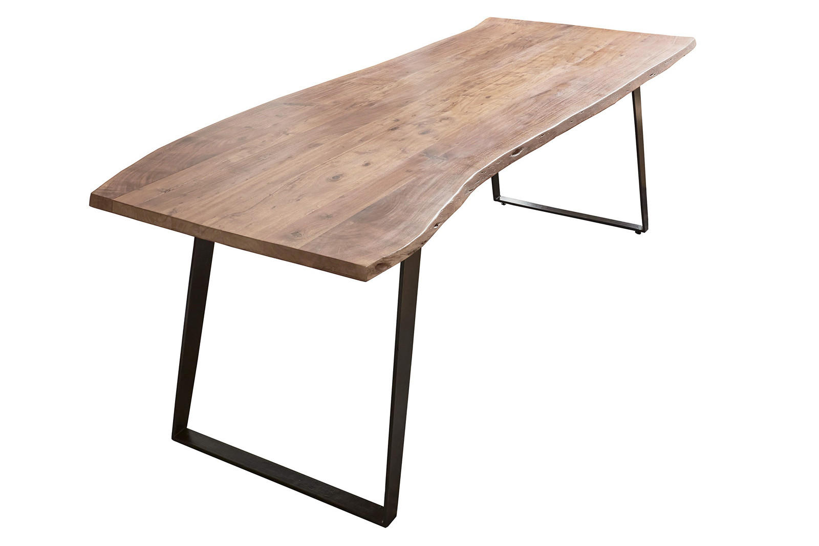 ESSTISCH HOBART - Beige/Schwarz, Holz/Metall (90/180/77cm) - SAM
