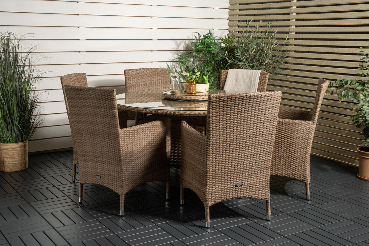 GARTENSTUHL 2er Set - Braun, Holzwerkstoff (58/92/65cm) - ebuy24