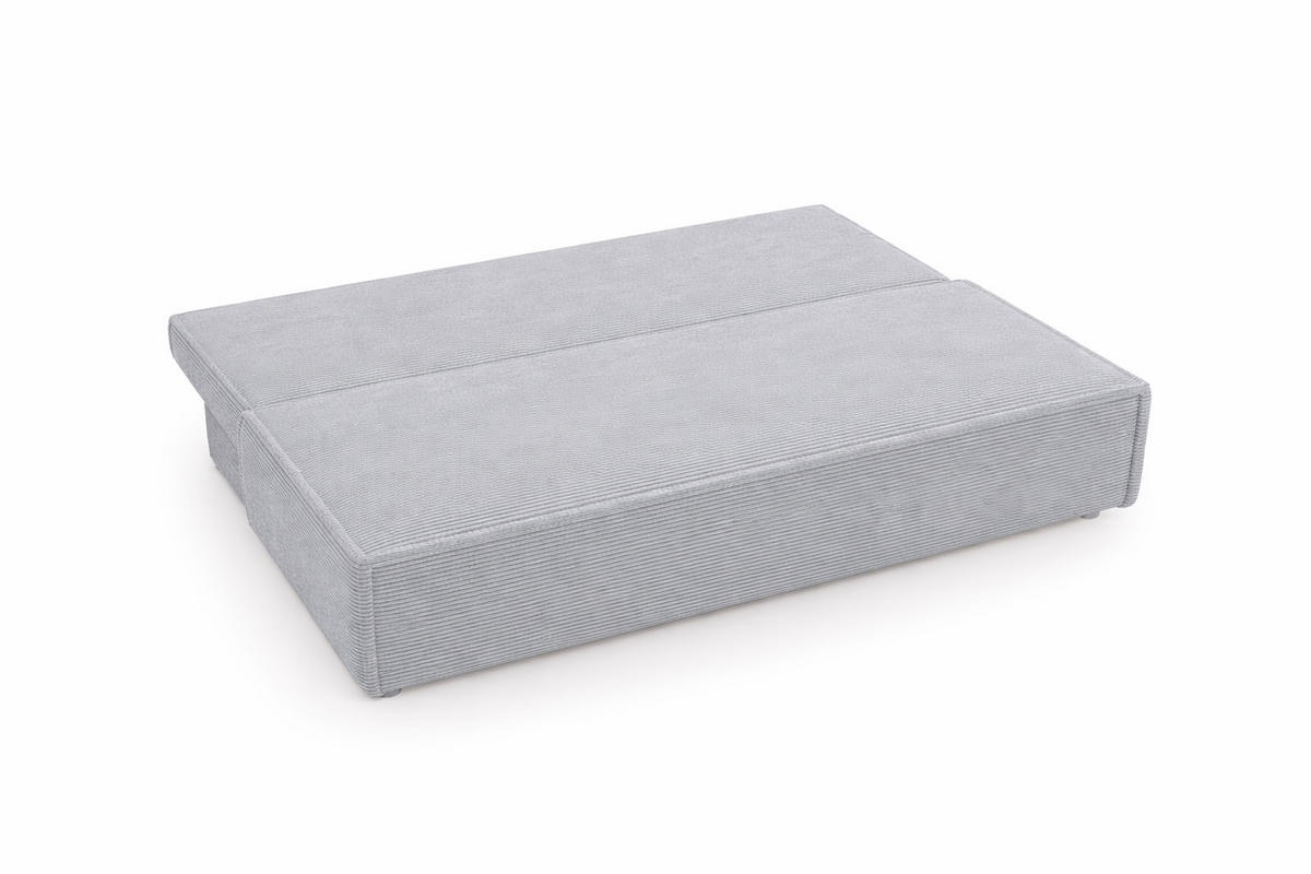 SCHLAFSOFA Mit Bettkasten DUO, Stoff Poso, Silber - Silberfarben, Holz (198/89/90cm) - Kaiser Möbel