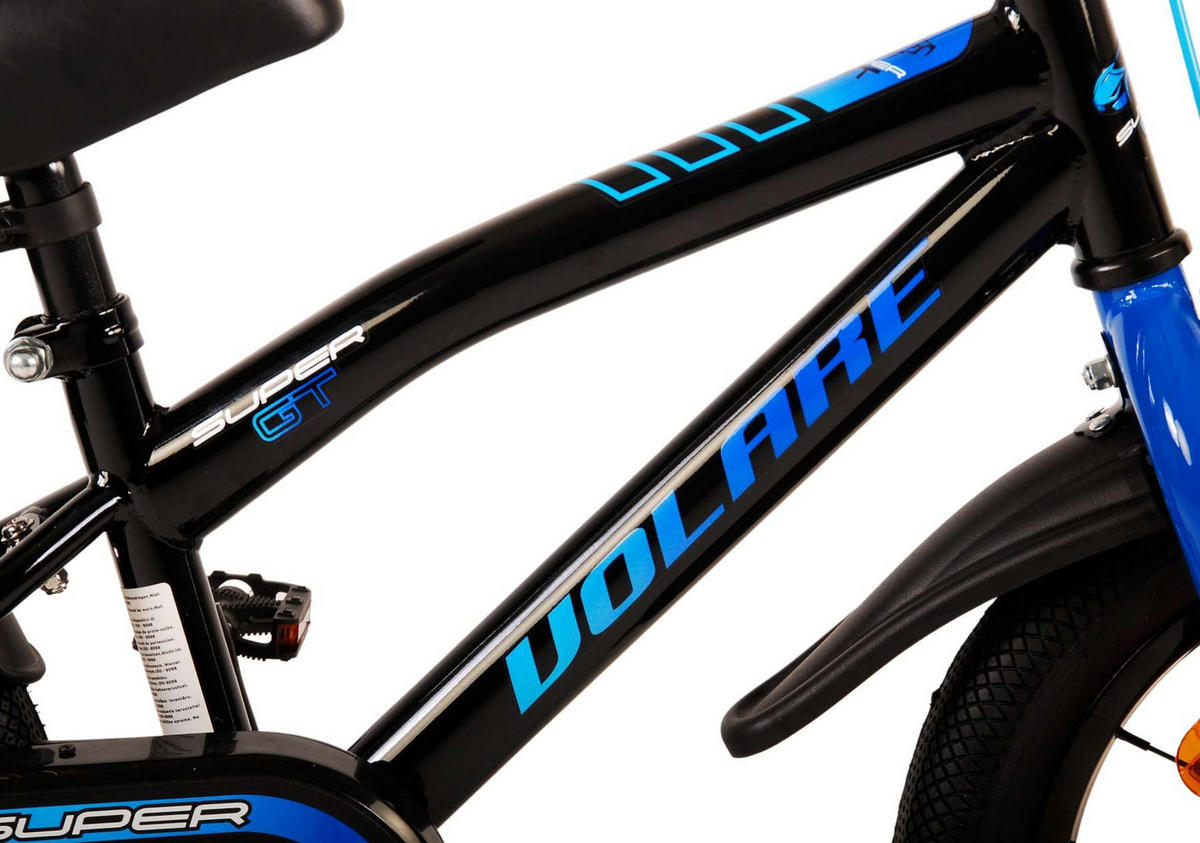 KINDERFAHRRAD Super GT - Jungen - 14 Zoll - Rücktritt + Handbremse - Blau - Blau/Schwarz, Metall (45cm) - TPFSports