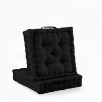 STUHLKISSEN Mila 50x50x10cm Schwarz (2tlg) - Schwarz, Textil (50/50/10cm) - Beautissu 