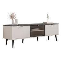 TV-LOWBOARD NAVANI stehend, 160 cm Kaschmir/Grau - Schwarz/Grau, Holzwerkstoff/Metall (160/52/40cm) - Idohome