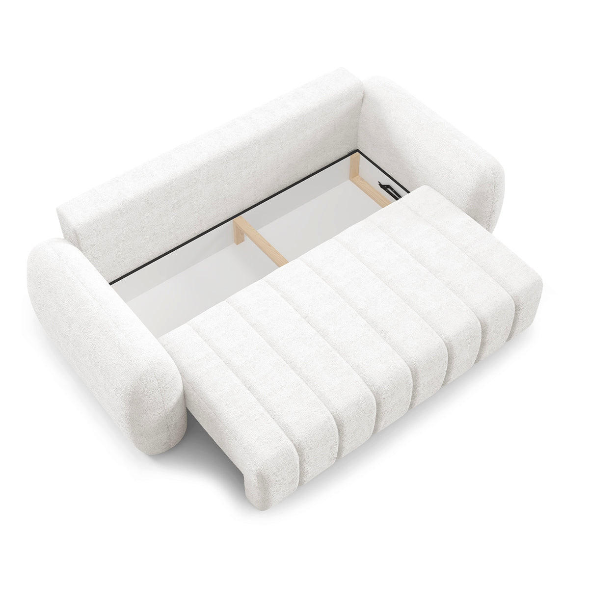SOFA Cesar 3 Sitzplätze Weiß - Weiß, Holz (266/95/110cm) - Petits-meubles