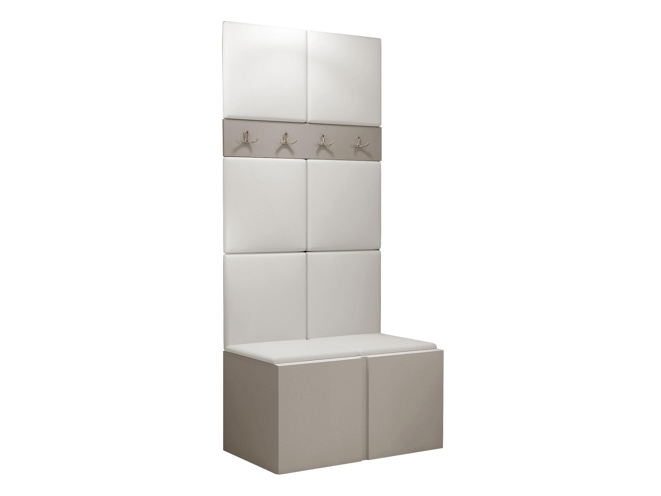 GARDEROBEN-SET Orion IV - Kaschmir/Weiß, Holzwerkstoff/Kunststoff (84/186/46cm) - MIRJAN24