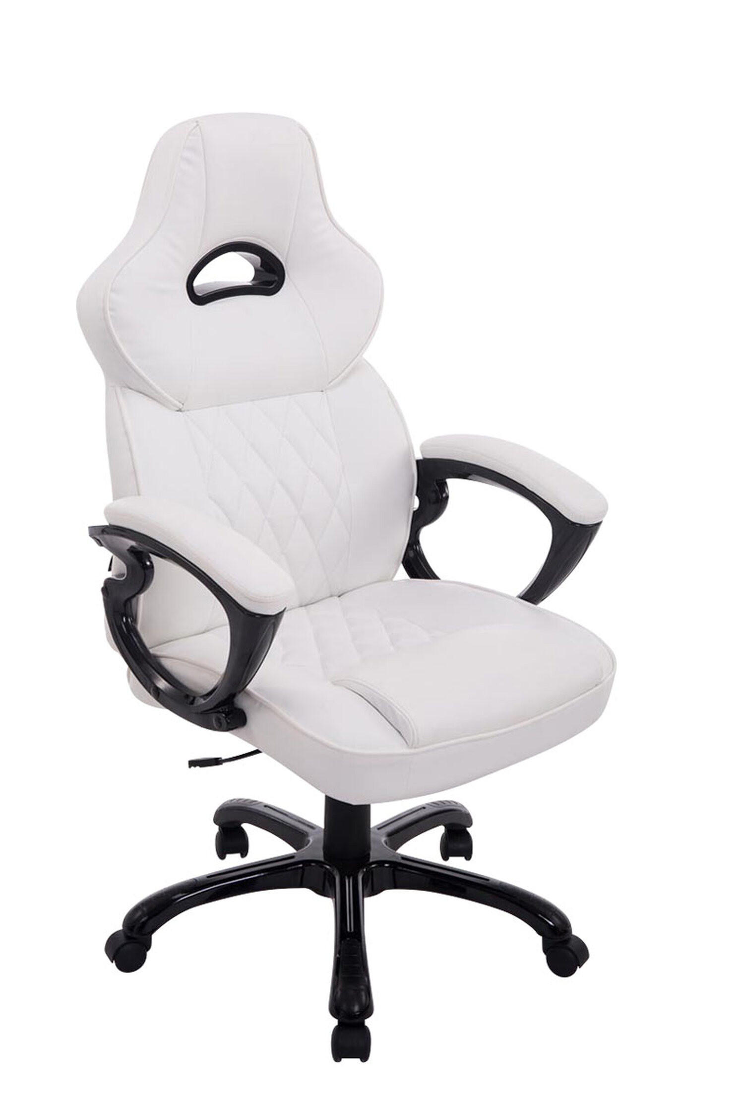 BÜROSTUHL Bigo 180, Kunstleder Weiß - Weiß, Kunststoff/Textil (66/124/72cm) - TPFLiving