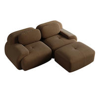 ECKSOFA 208/178/70 cm in Braun aus Cord mit modularer Form und geschwungenen Armlehnen - Braun, Textil (178/208cm) - Flora Grace