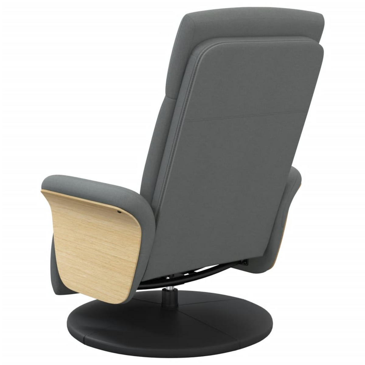 RELAXSESSEL Mit Fussteil Dunkelgrau Stoff - Grau, Textil (87/104.5/79cm) - vidaXL