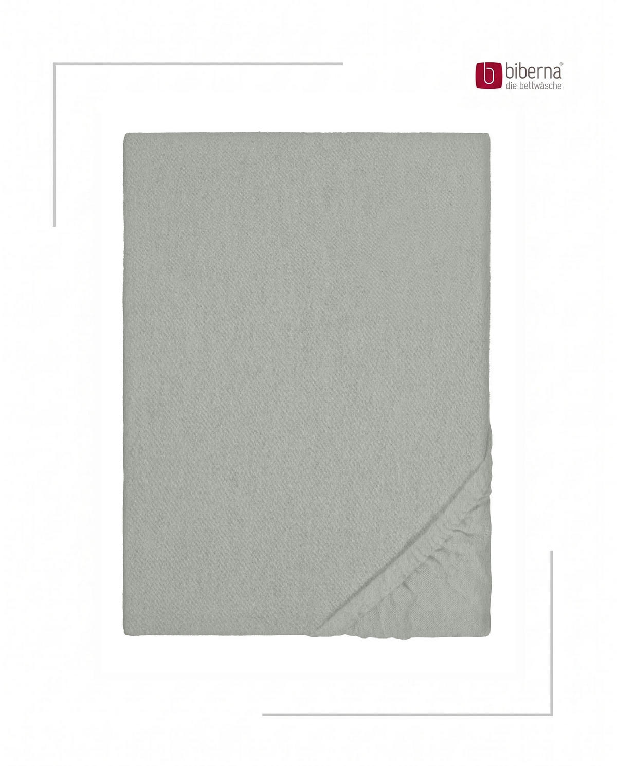 SPANNBETTTUCH Premium Biber Melange UNI gletscher, 90x190 cm - 100x200 cm - Hellblau, Textil (100/200cm) - biberna