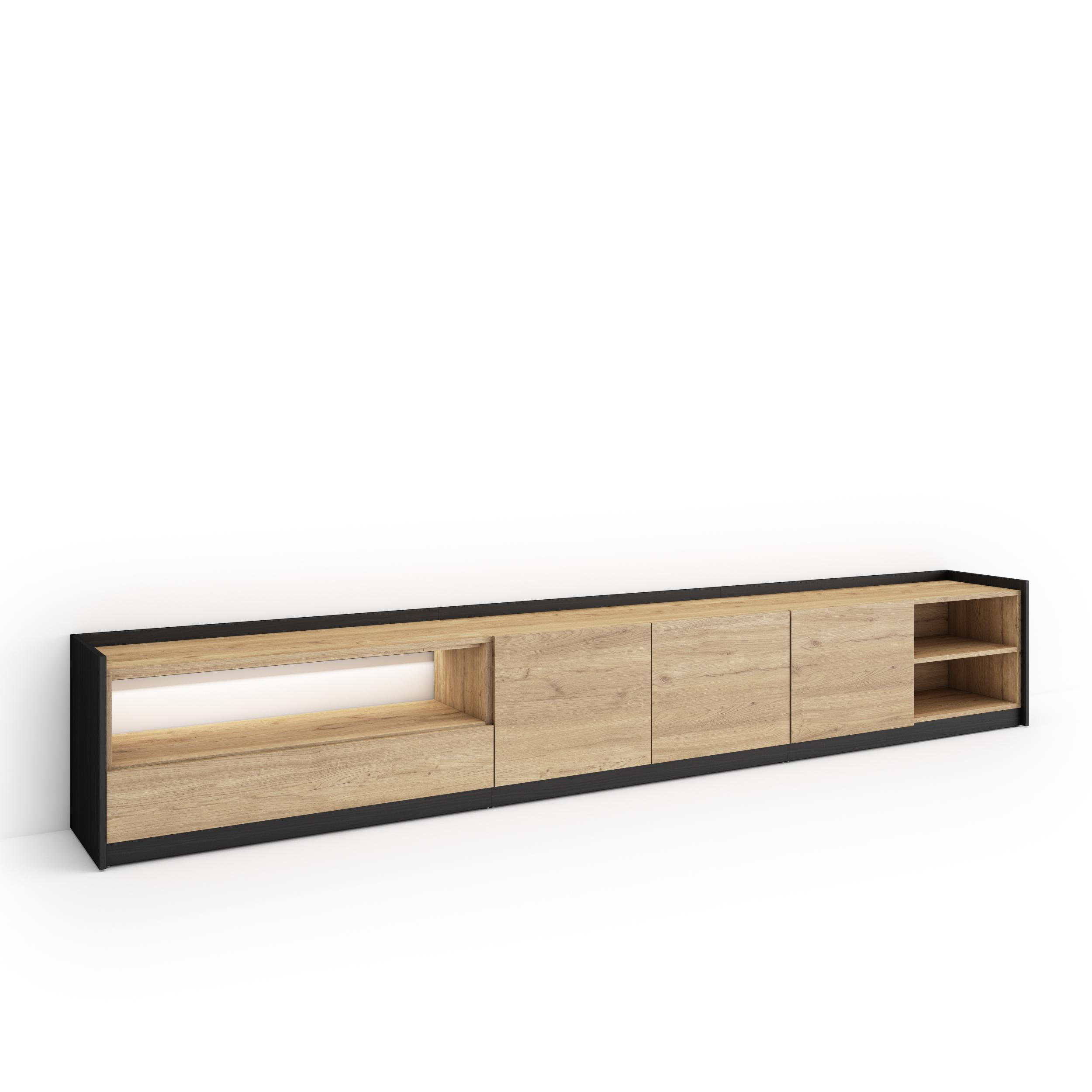 Skraut Home Lowboard, Eiche 310x50x37 cm