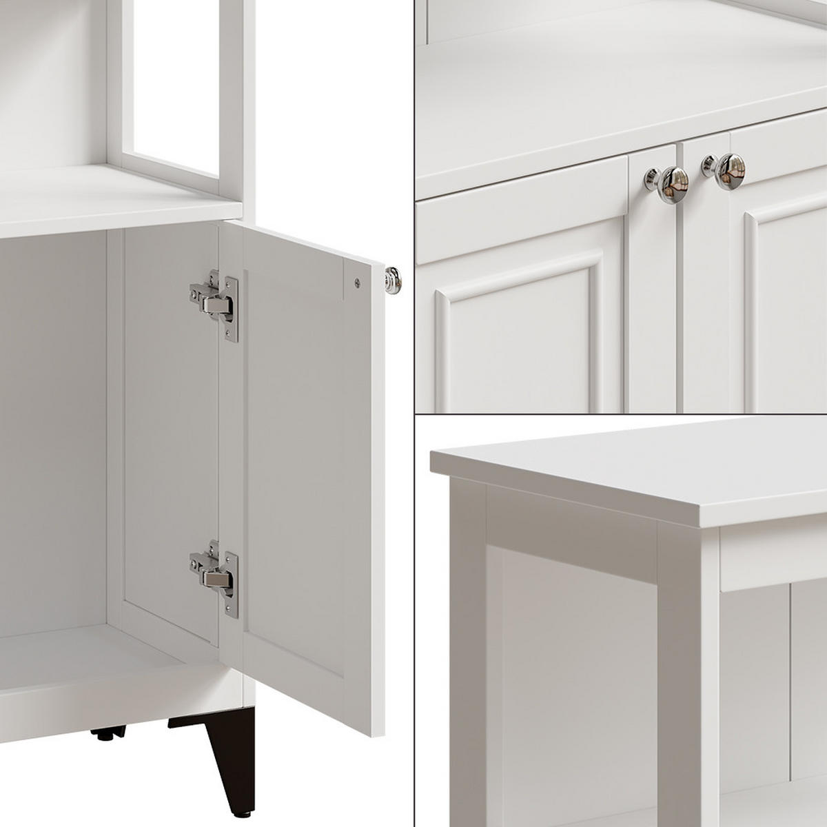 MIDISCHRANK Vanity Weiß 60 x 85 cm - Weiß, Holzwerkstoff (60/85/30cm) - Vicco