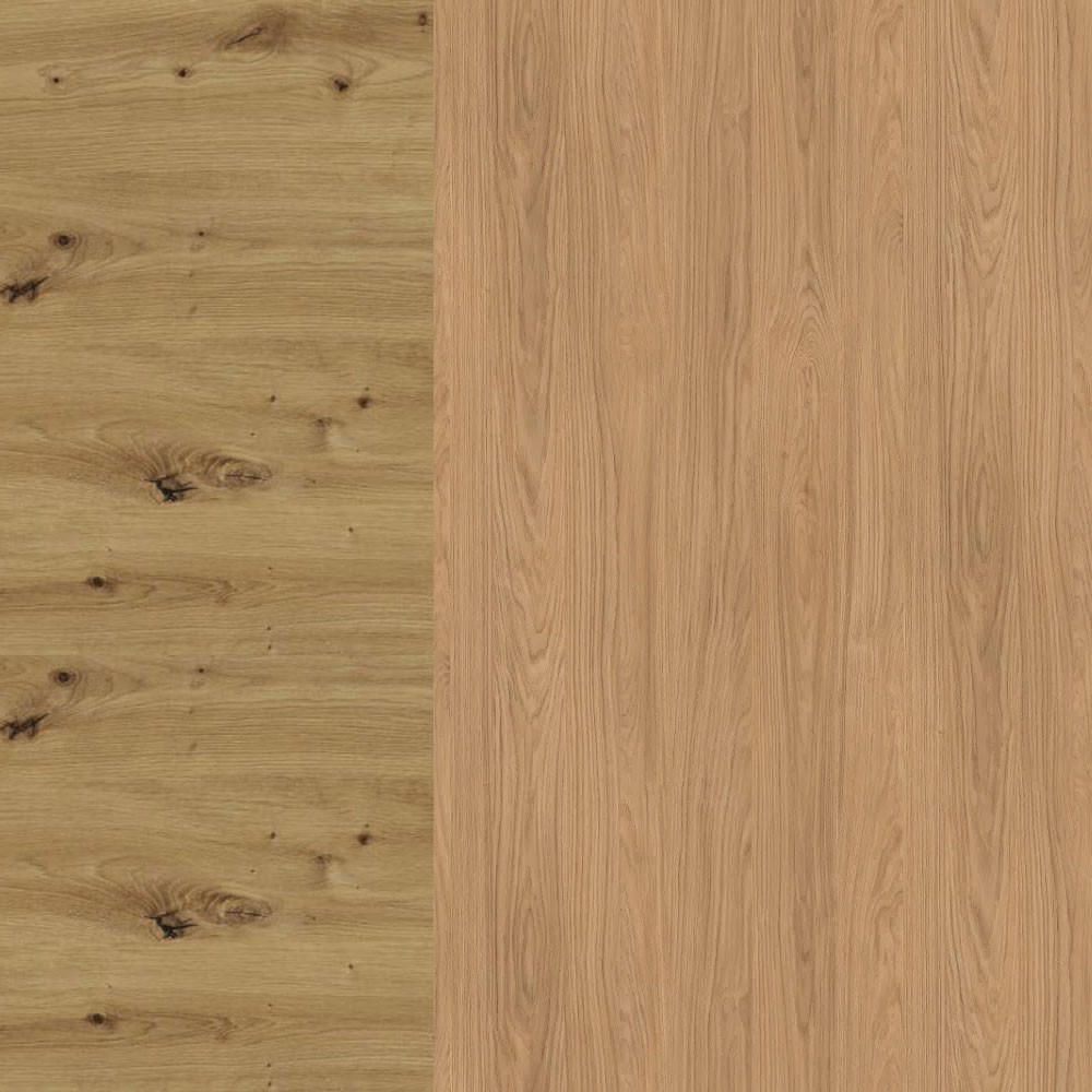 KÜCHENZEILE Casella 15-teilig Eiche Artisan / Casella Eiche Natur - Braun/Eiche Artisan, Holzwerkstoff/Metall (360/207/270cm) - Feldmann-Wohnen