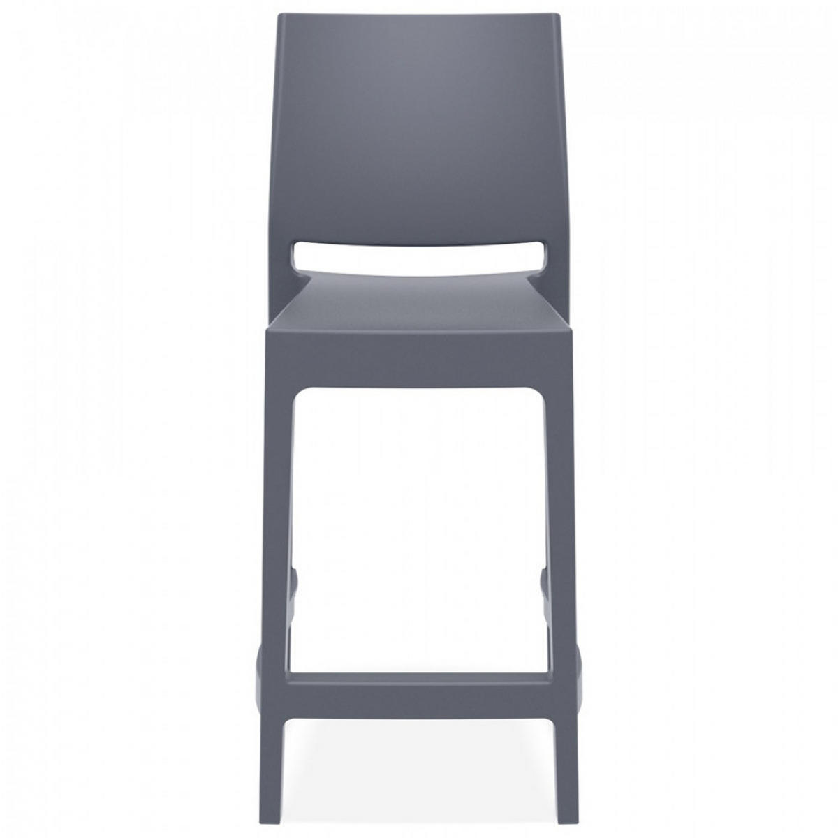 BARHOCKER grau 40.5x96.5x51cm - Grau, Kunststoff (40.5/96.5/51cm) - AlterEgo