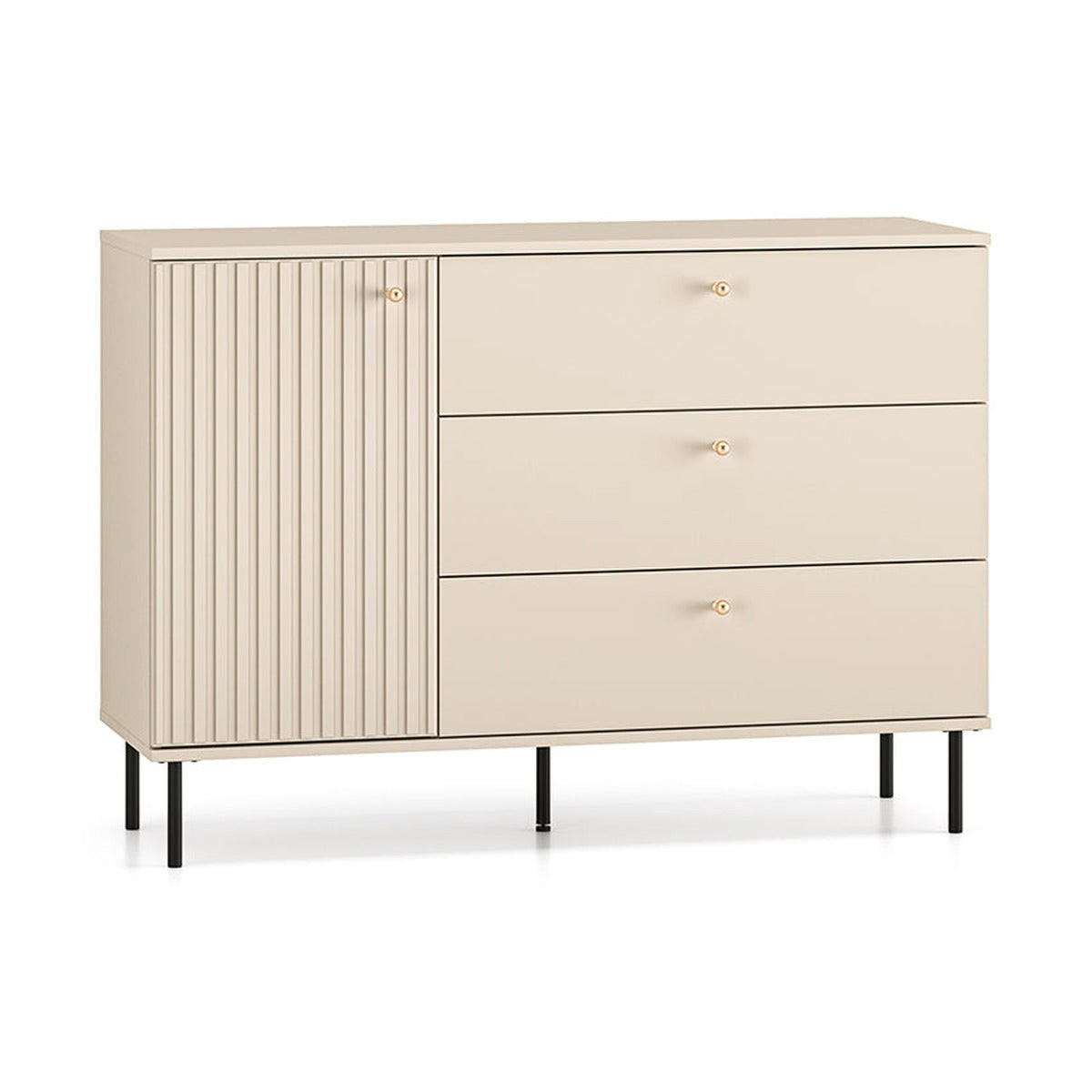 KOMMODE – 120 cm – Sophie – Kaschmir – KM-024 - Kaschmir, Holzwerkstoff (120/85/40cm) - hi-markt