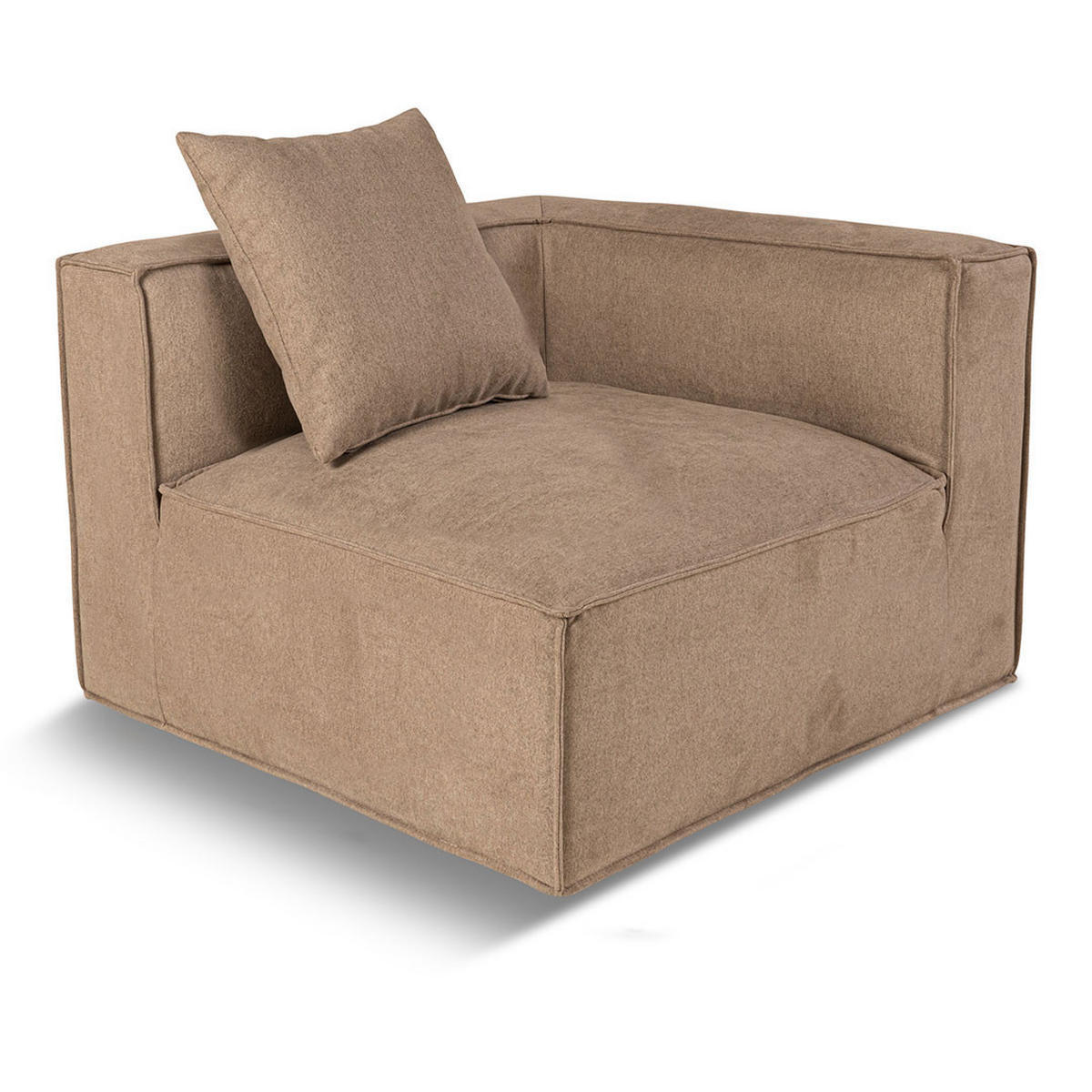 2-SITZER-SOFA Box Stoff Beige - Beige, Textil (184/65/92cm) - ebuy24