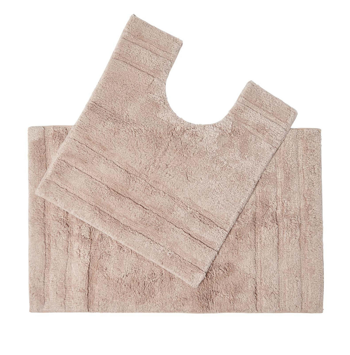 BADGARNITUR Spa Supreme 2-teilig, Baumwolle - Beige, Textil (50/80cm) - Homescapes