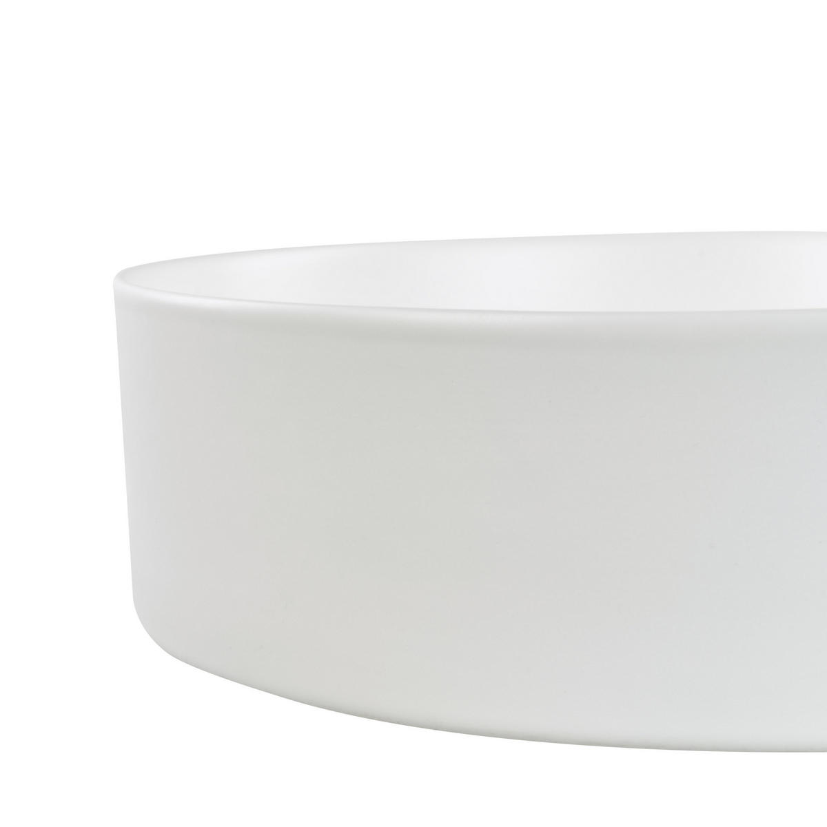 AUFSATZWASCHBECKEN 40 cm Cremeweiß Tebar - Creme, Keramik (40/12/40cm) - Beliani