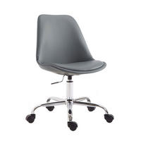 BÜROSTUHL Toulon, Kunstleder Grau - Grau, Textil/Metall (48/52/54cm) - TPFLiving