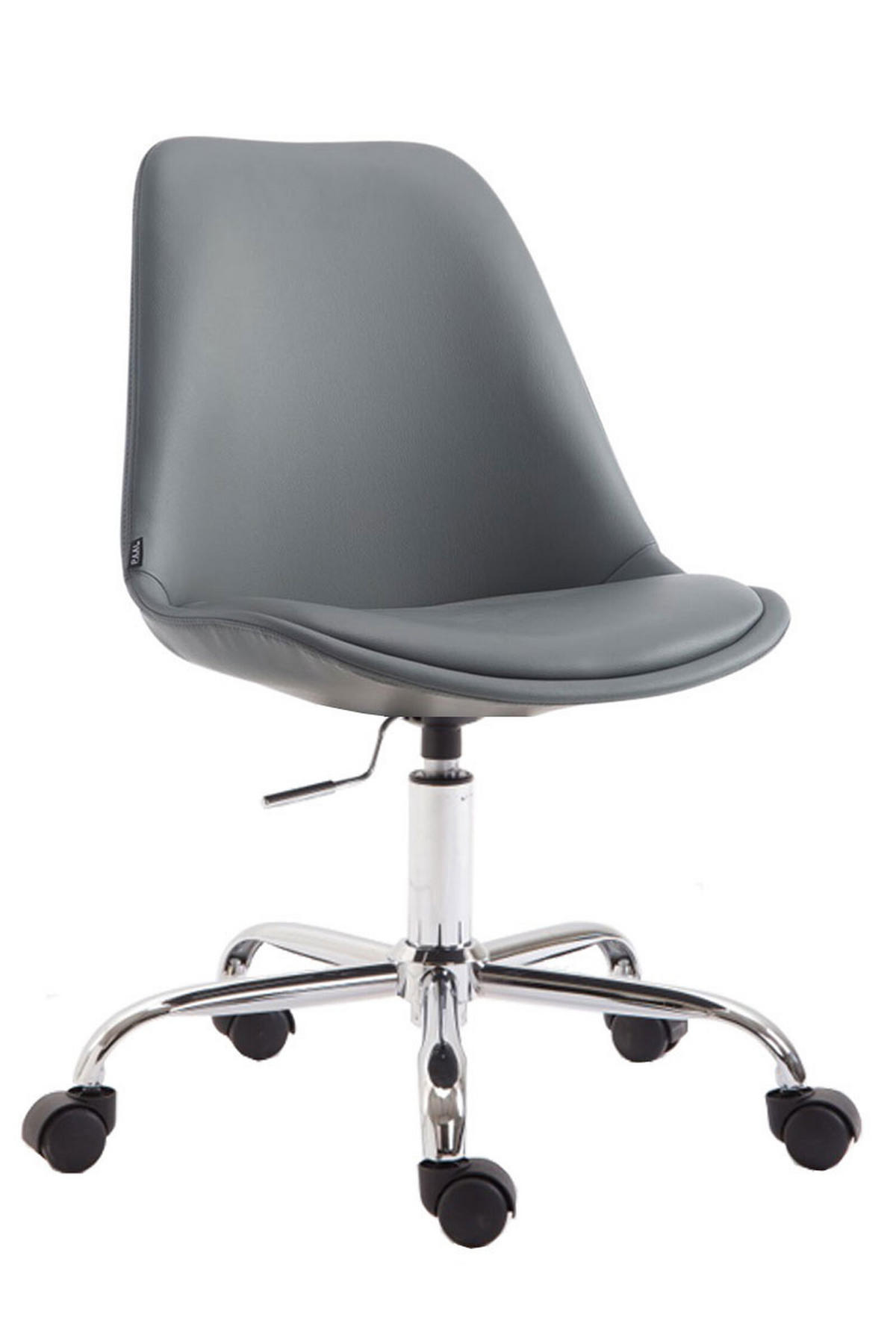 BÜROSTUHL Toulon, Kunstleder Grau - Grau, Textil/Metall (48/52/54cm) - TPFLiving