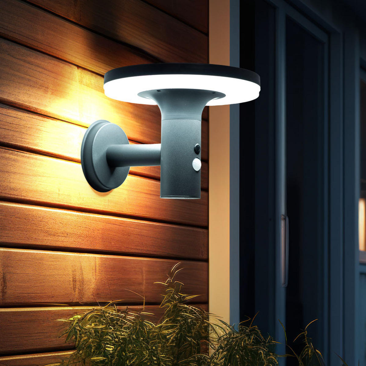 LED AUSSENLEUCHTE Solar Anthrazit Modern - Anthrazit, Metall (24/16/21cm)