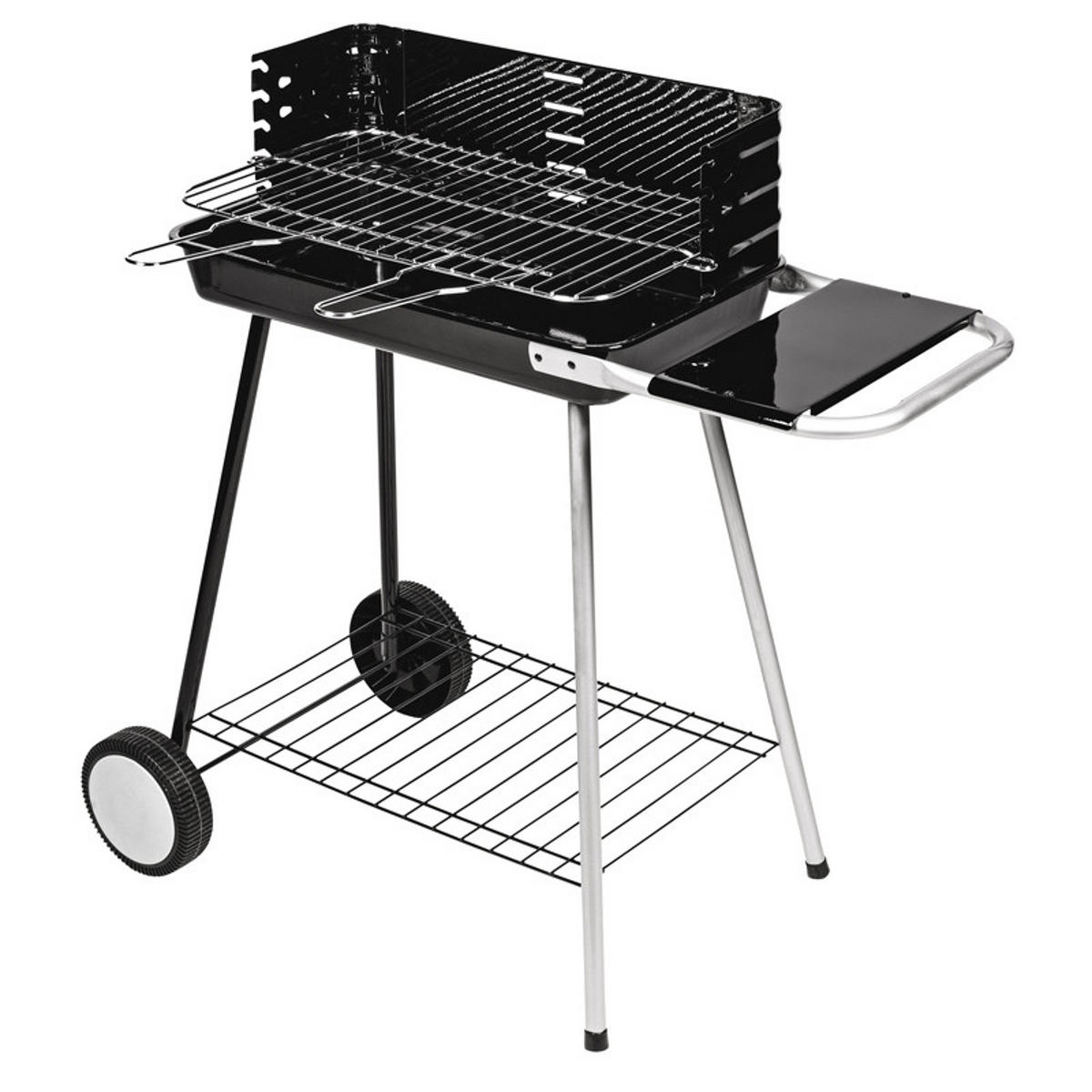 HOLZKOHLEGRILL Milano Schwarz - Schwarz, Metall (45/79.5/84.5cm) - Somagic
