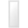 WANDSPIEGEL weiß/silber rechteckig 50/130 cm Vertou - Silberfarben/Weiß, Kunststoff (50/130/3cm) - Beliani