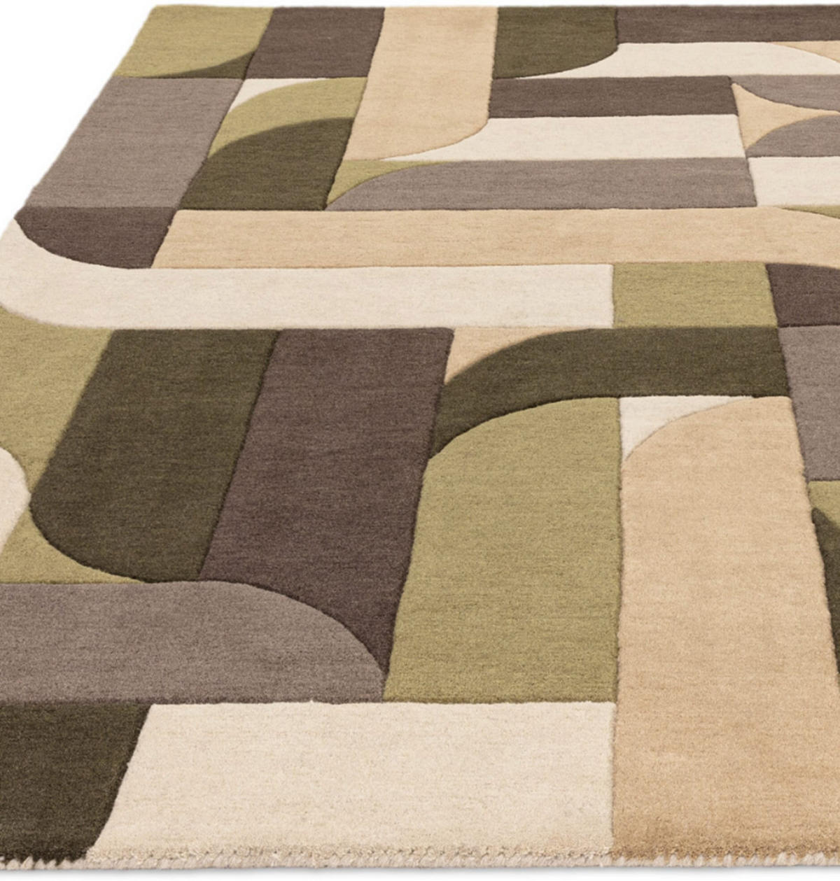 TEPPICH modern handgetuftet JINGA Grün 120 x 170 cm - Grün, Naturmaterialien (120/170cm) - Novatrend