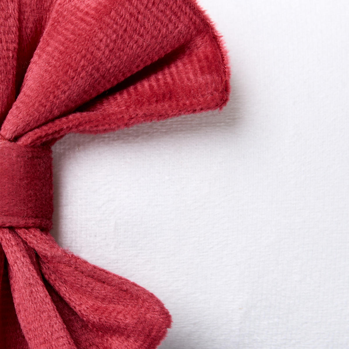 DEKOKISSEN 3er-Set Weiß 30/35 cm Noelnest - Rot/Weiß, Textil (40/40cm) - Beliani